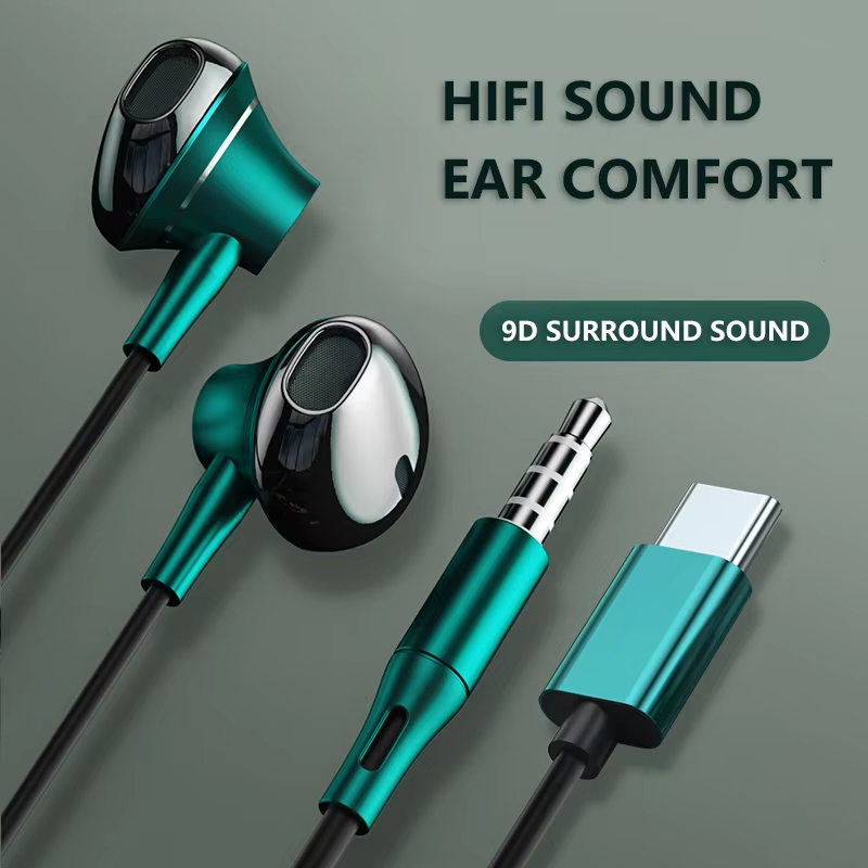 9D Bass Stereo Type C and 3.5m - огляд і ціна Audiophile Headphone Wired