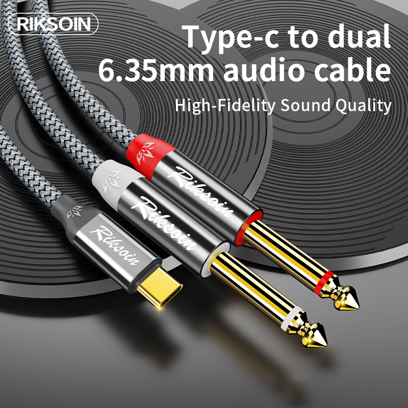 USB Type C to Dual 6.35mm TS A - огляд і ціна Audio Splitter Y