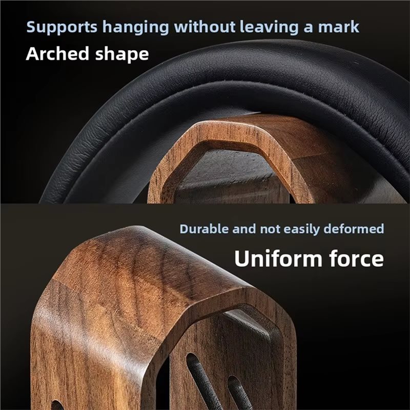FFYY-Rotating Walnut Wooden He - огляд і ціна Headphone Stand Desk